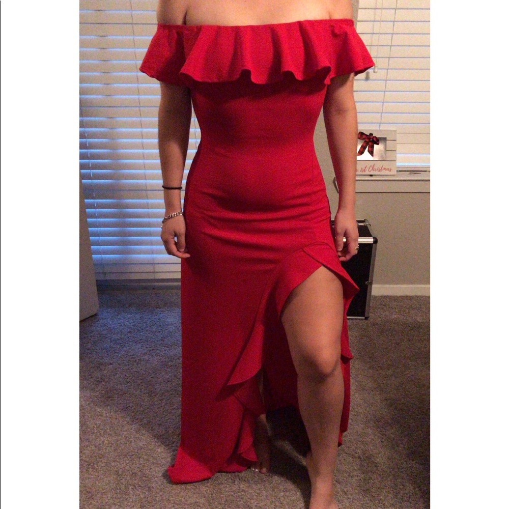 Chasin’ Love Ruffle Dress Red